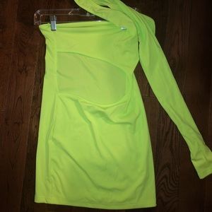 Neon green dress